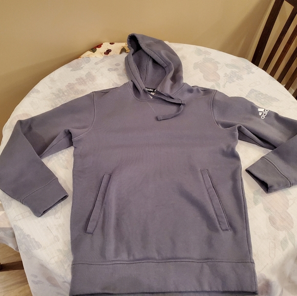Adidas Fleece Hoodie Blue Small - Picture 4 of 14